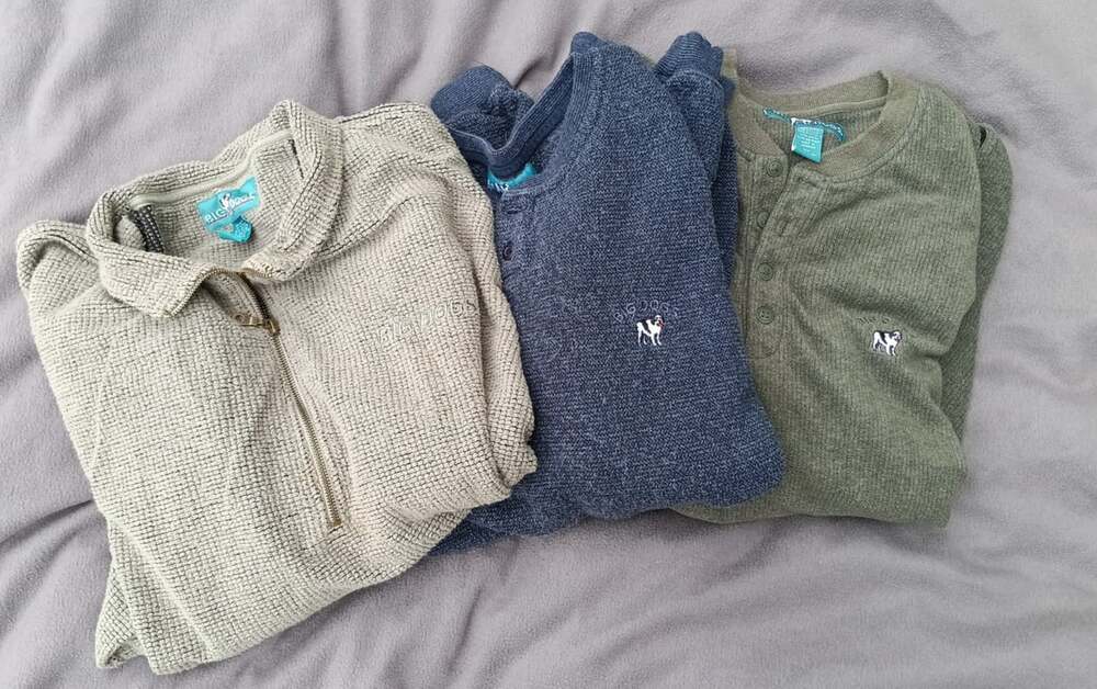 Vtg Big Dogs Green Navy Textured Henley Men's 2X 3X 1/4 Zip Pullover Sweater